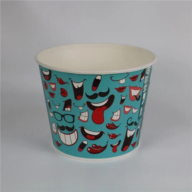 65oz Disposable Paper Buckets With Lid